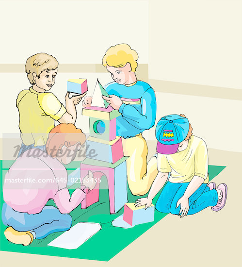 Cartoon Pictures Of Children Playing Games