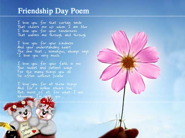 Friendship Poems In English Best