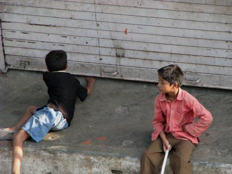 Indian Children Playing Outside